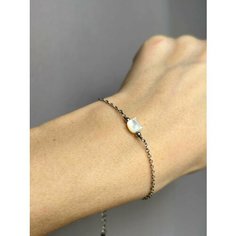 Браслет magiccode.brand, перламутр, 1 шт., размер S, серый/белый