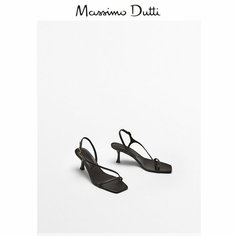 Сандалии Сандалии Massimo Dutti, размер 39, коричневый/черный Нет бренда