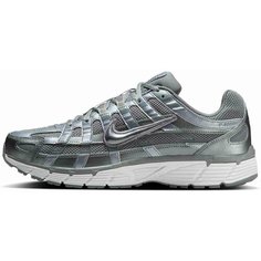 Кроссовки NIKE P-6000, полнота F, размер 9 US, серый/белый