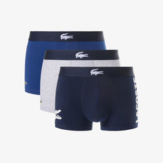 Трусы LACOSTE, комплект из 3 шт., размер L, синий