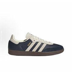 Кроссовки adidas Samba Core Blue, полнота D, размер 38.5EU, синий/черный/серый