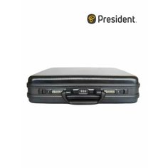 Портфель President, фактура зернистая, гладкая, черный