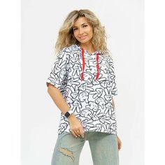 Футболка LOVETEX.STORE, размер 58, белый/белый