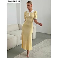 Платье EMBERENS Весна-лето 2025, размер M, желтый