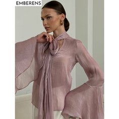 Блуза EMBERENS Весна-лето 2025, размер 40, сиреневый