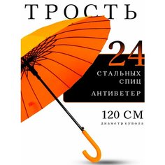 Зонт-трость Classica, коричневый, оранжевый