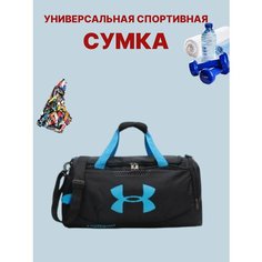 Сумка спортивная , 25х28, ручная кладь, голубой Нет бренда