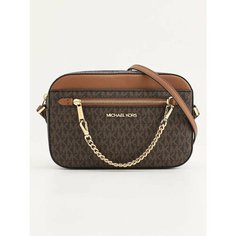 Сумка кросс-боди MICHAEL KORS, фактура рельефная, коричневый/рыжий