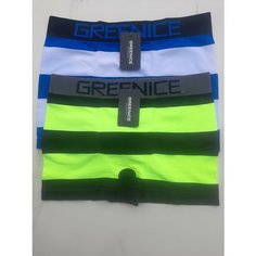 Трусы GREENICE, комплект из 2 шт., размер XL/2XL, зеленый, черный, белый, голубой