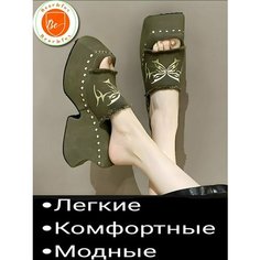 Босоножки, размер 40, зелeный Нет бренда