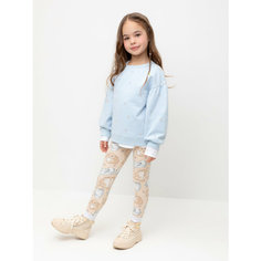 Легинсы crockid КР 4074/песчаный,зайчики и ромашки к563, размер 52/92, бежевый