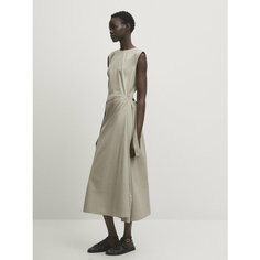Платье Платье Massimo Dutti, размер M, серо-зеленый Нет бренда