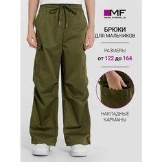 Брюки MARK FORMELLE для мальчиков, размер 134-68-60, оливковый