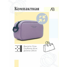 Сумка мессенджер A&B, фактура зернистая, сиреневый A.B.