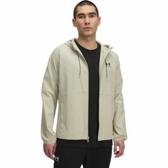Ветровка Under Armour UA Stretch Wvn WindbreakerEU, размер XS, бежевый