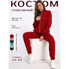 Костюм спортивный Надежда, размер 58, бордовый