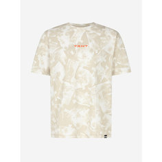 Футболка Termit Leaves Mens SS T-Shirt, размер 52/54, бежевый/белый