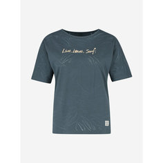 Футболка PROTEST Protest SS25 Female Burnout Short t-shirt, размер 46, синий