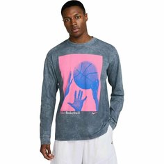 Лонгслив спортивный NIKE M90 OC LS Tee, размер S, , серый