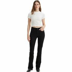 Джинсы клеш Levis Women 725 High Rise Bootcut Jeans, размер 27/30, черный Levis®