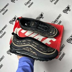Кроссовки NIKE Air Max 97, размер 42 eu / 8,5 US / 26,5 см, черный/бежевый