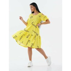 Сарафан Domini Style лето 2025, размер 56, желтый, черный