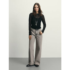 Джинсы широкие Zarina wide leg, размер M (RU 46)/170, персиковый