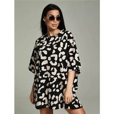 Футболка LOVETEX.STORE Базовая коллекция, 1 шт., размер 56-66, черный