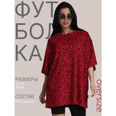 Футболка LOVETEX.STORE Базовая коллекция, 1 шт., размер 56-66, красный