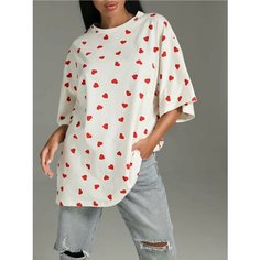 Футболка LOVETEX.STORE Базовая коллекция, 1 шт., размер 56-66, белый