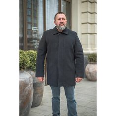 Пальто, размер 54, черный/коричневый Favour