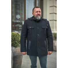 Пальто, размер 54, черный матовый Favour
