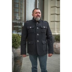 Пальто, размер 56, черный/белый Favour