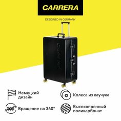Чемодан Carrera, 119 л, желтый/черный