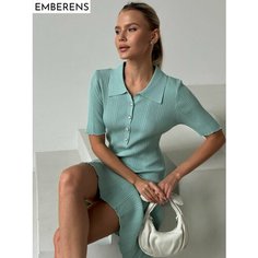 Платье EMBERENS Весна-лето 2025, размер M, голубой