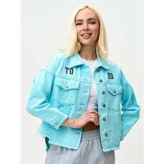 Куртка джинсовая RM shopping, размер 3XL, бирюзовый