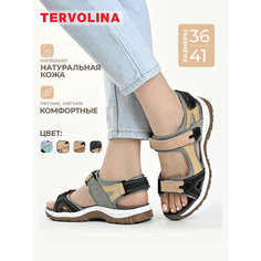 Сандалии TERVOLINA, размер 37, серый/бежевый