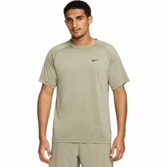 Футболка спортивная NIKE Dri-FIT Short-Sleeve Fitness Top, размер M, зеленый/черный