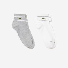Носки LACOSTE Весна-лето 2025, размер T3942, серый/белый