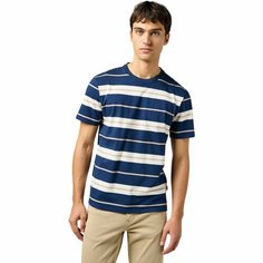 Футболка Wrangler Men Stripe Tee, размер S, темно-синий/белый