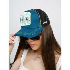 Бейсболка для женщин, размер 55-60, бирюзовый Rick and Morty