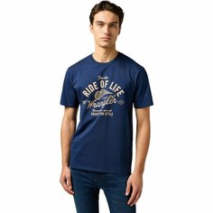 Футболка Wrangler Men Americana Tee, размер S, cиний
