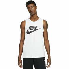 Майка спортивная NIKE M NSW TANK ICON FUTURA, размер XL, белый