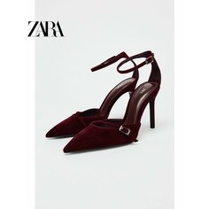 Босоножки Сандалии ZARA, размер 40, red Нет бренда