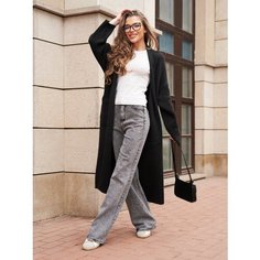 Кардиган KARACHTEX, размер 46-48, , черный