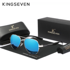 Солнцезащитные очки KINGSEVEN, черно-голубые