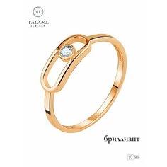 Кольцо TALANT, красное золото, 585 проба, размер 18, золотистый Талант