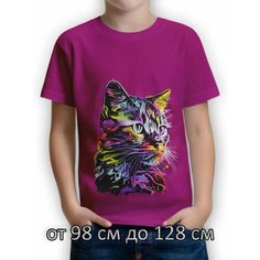 Футболка BONITO KIDS Базовая коллекция, размер 122/128, розовый