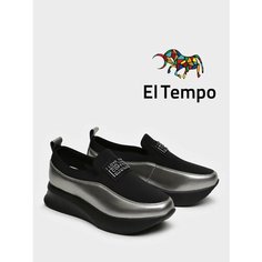 Кроссовки El Tempo, полнота 6 (RU)/ на среднюю стопу, размер 39, серебро
