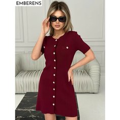 Платье EMBERENS Весна-лето 2025, размер One Size, бордовый